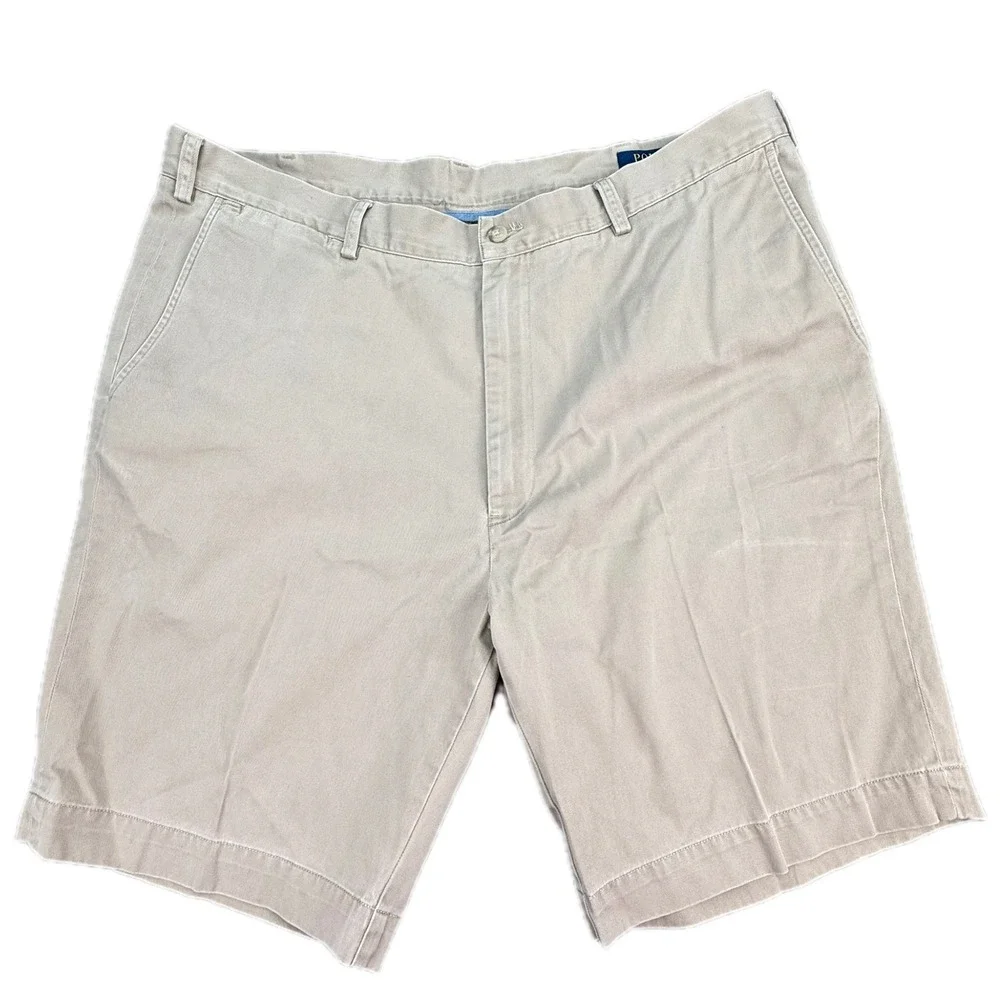 Polo Ralph Lauren‎ Shorts Mens 40T Tan Classic Fit Khaki Chino Cotton Twill 2216